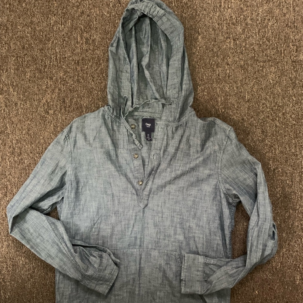 GAP denim hooded shirt